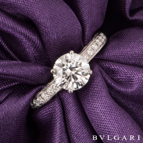 Bvlgari Platinum Diamond Dedicata A Venezia Ring 1.50ct D/VS2